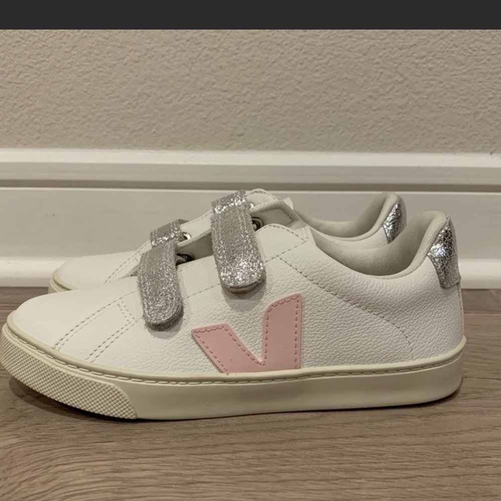 Veja Velcro Esplar Leather Sneakers Girls Size 4